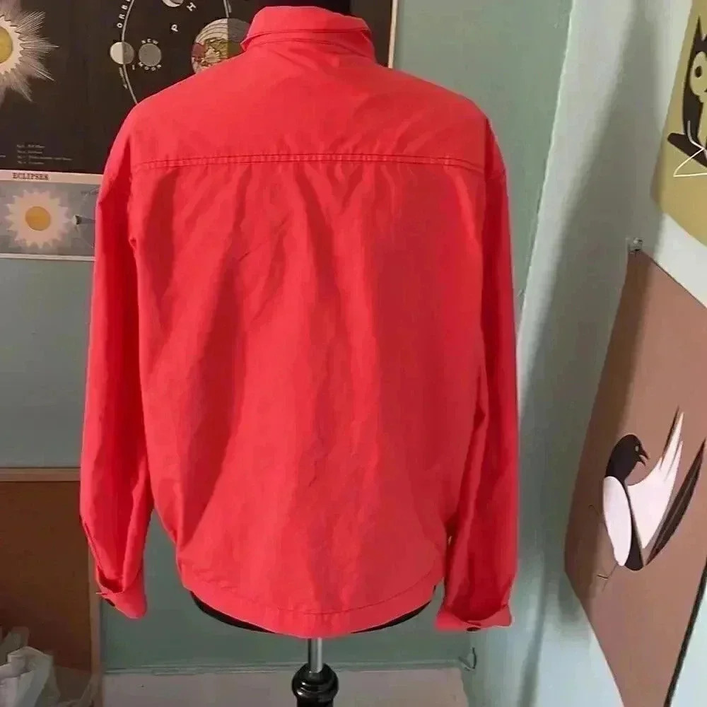 Fossil Bright orange lightweight windbreaker, large - Picture 3 of 7